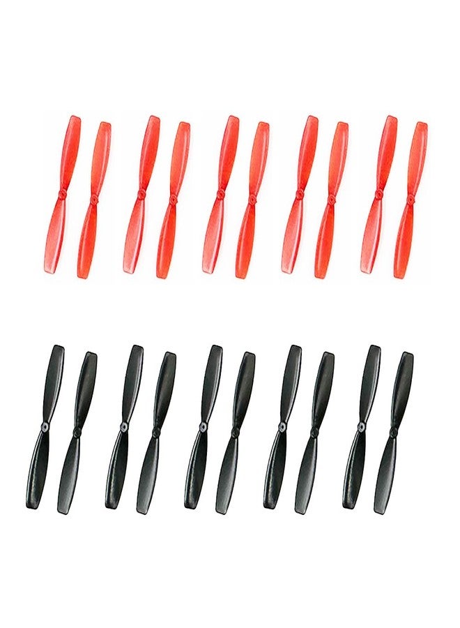 URIMPAVIDO 20PCS RC Toy Propeller 55mm 2-Blades CW CCW Propeller for RC Toy DIY Model Toy Parts (Black,Red) - Image 1